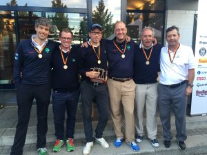 stehend von links: Christian Reimbold, David Smolin (Kapitän), Jörg Nastelski, Dr. Christoph Osing, Christian Sommer, Ingo Rieke, Ersatzspieler Dr. Olaf Huth (nicht anwesend)