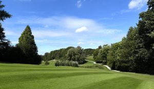 Ausblick auf die Golfanlage des Golf Club Düsseldorf Hubbelrath