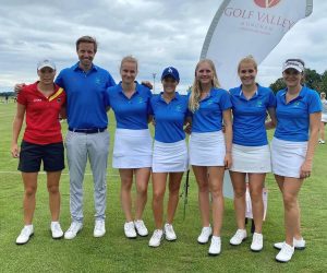 Sophie Witt, Trainer Chris Webers, Maybritt Streit, Lena Hassert, Milla Sagel, Katharina Rzepucha-Hlubek, Samantha Krug
