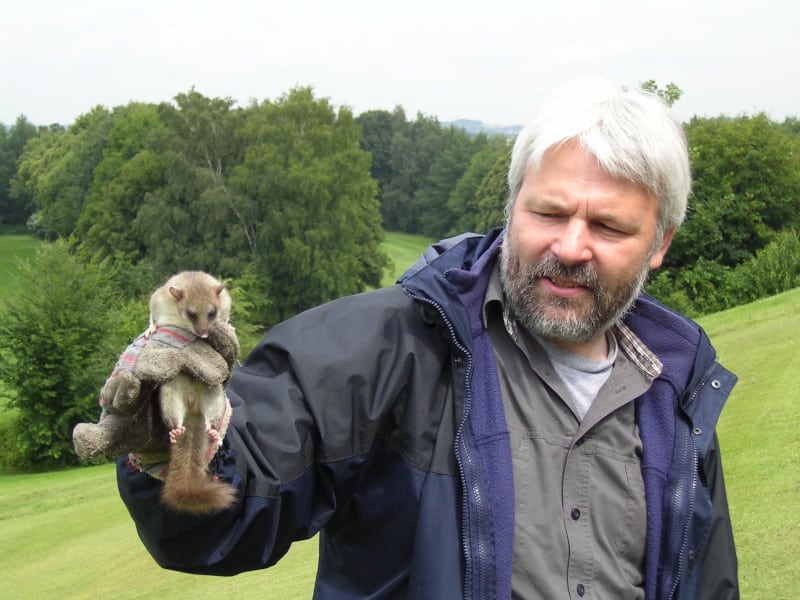 Manfred Henf mit Siebenschläfer auf dem Golf Club Hubbelrath